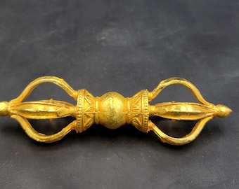 Handmade Tibetan Bronze Dorje: Vintage Buddhist Art