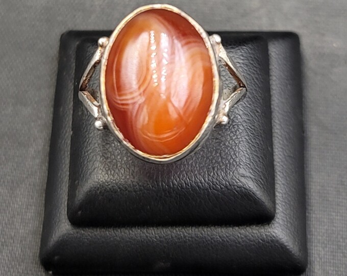 Afghan Silver Beautiful Near Eastern Agate Stone Old Silver Soild Ring