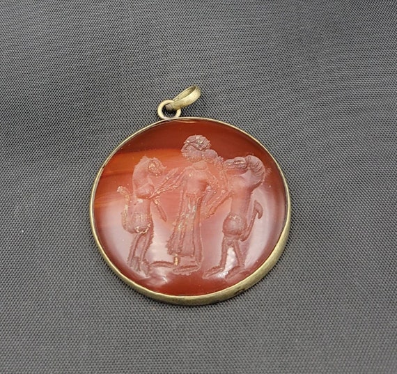 Ancient Unique Near Easter Wonderful Silver Penda… - image 3