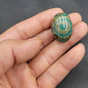 Afghani Phum Dzi Agata Amuleto Perlina Antico India nepalese tibetano himalayano