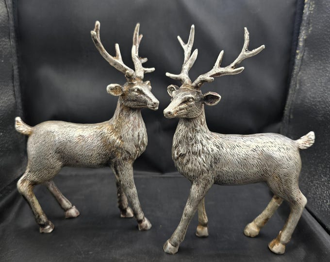 Beautiful Near Eastern Silver 1 Pair Antique Deer Art Deco