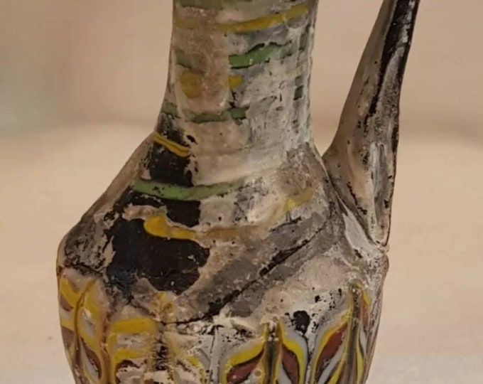 Wonderful Ancient African Gabree Glass Beautiful Old Antique Unique Rare Jug