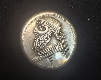 Cicra 2000 BC Unique Found Greek King Soild Silver Antique Authentic Coin