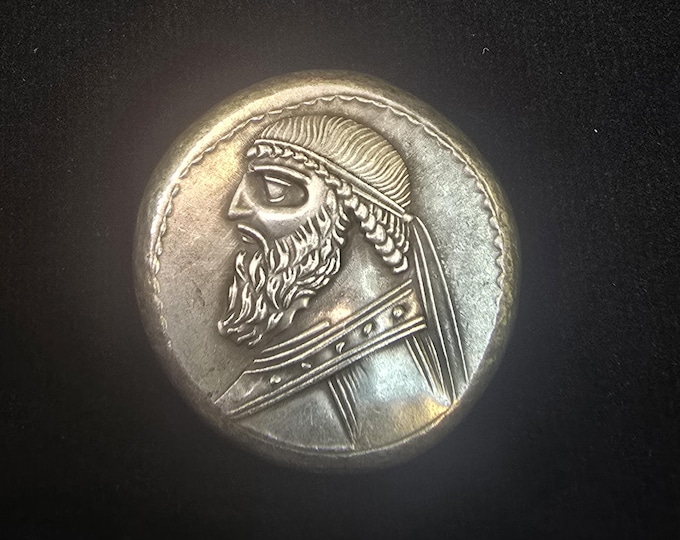 Cicra 2000 BC Unique Found Greek King Soild Silver Antique Authentic Coin