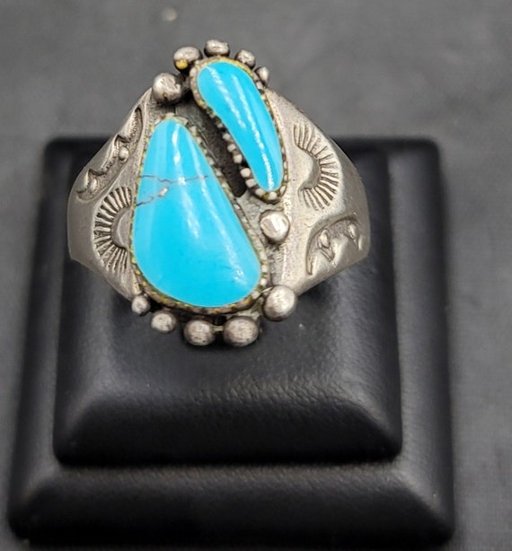 Native American Natural Turquoise Stone Beautiful… - image 1