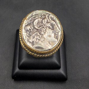 Rare Found Roman King 6th Century Unique Silver Statement Ring