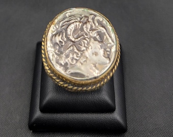 Rare Found Roman King 6th Century Unique Silver Statement Ring