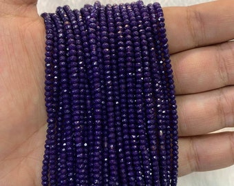 Blue Agate Tiny Beads: 1-2mm Gemstone Spacer Beads, 36cm Strand