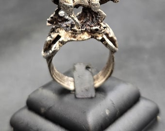 Rare Unique Ancient Indo Greek Very Old Silver With Bull On Top