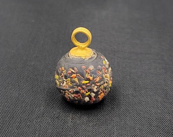 Ancient Old Mosaic Naga Land Gabree Glass Beads Gold Gulding Pendant