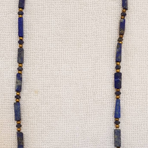 Wonderful Natural Ancient Lapis lazuli Stone Antique Beads Necklace