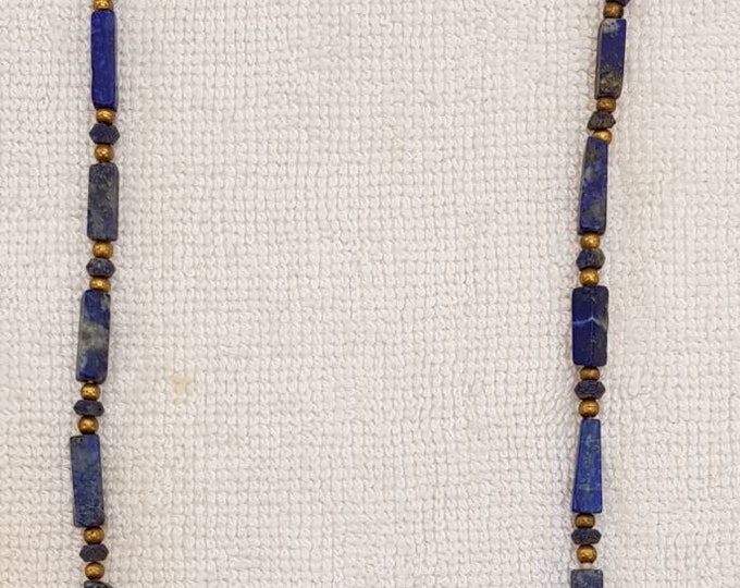 Wonderful Natural Ancient Lapis lazuli Stone Antique Beads Necklace