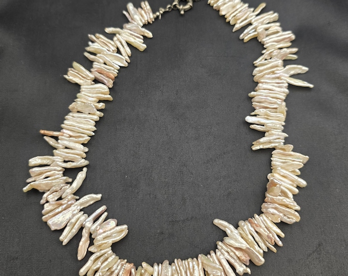 Beautiful Vintage Natural Fresh Water Natural Shape Necklace