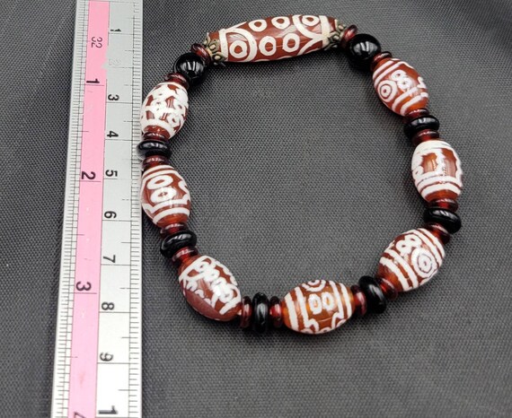 Ancient Old Agate Pyu Beads Buddha Agate Line Bea… - image 5