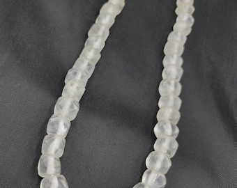 Antique Ancient Clear Crystal Quratz Himalayan Beads Necklace