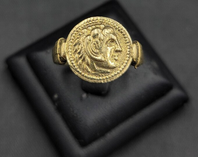 Ancient Old Gold Gulding Roman Empire King 2nd Century B.C Unique Ring