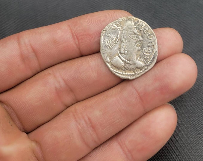 Rare Genuine Ancient Silver Kushan Empire 2nd Century AD Unique Coin