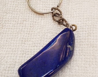 Natural Lapis Lazuli Stone Keychain - Afghanistan Origin