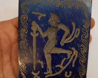 Ancient Roman Lapis Lazuli Stone: Freedom Fighter Intaglio