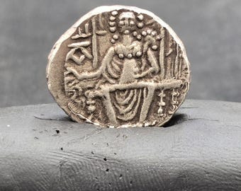 Ancient Authentic Silver Indo Greek Very Old Silver Coin Cicra 200BC