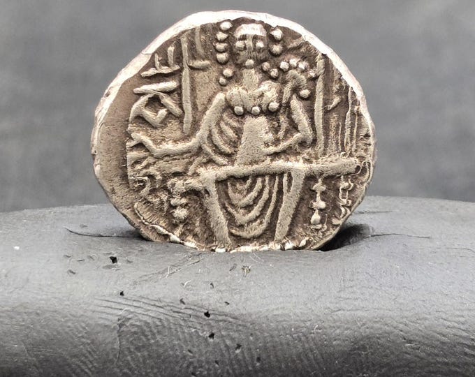 Ancient Authentic Silver Indo Greek Very Old Silver Coin Cicra 200BC