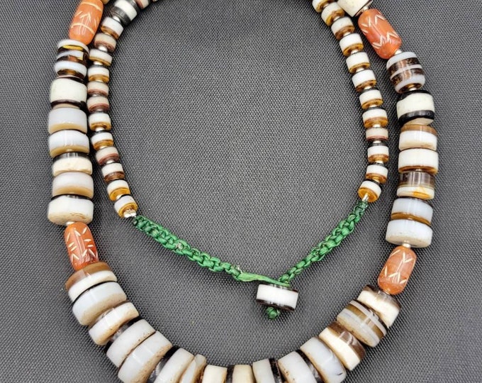 Ancient Sulimani Old Agate Stone Agate Stone Beads Unique Necklace