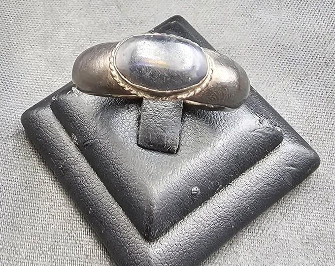 Beautiful Antique Silver Agate Stone Wonderful Unique And Rare Silver Ring