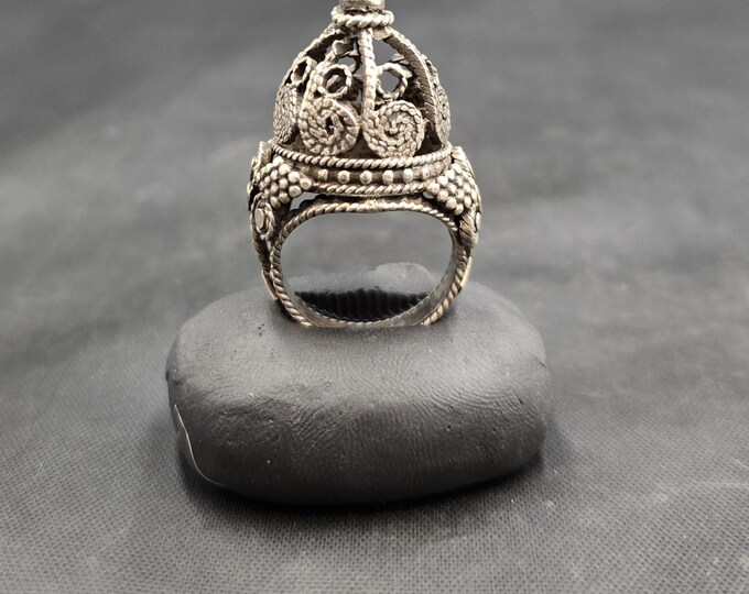 Super Gorgeous Authentic Old Silver Unique Handmade Silver Ring