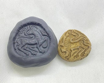 Saisianin Ancient Old Stone Seal Unique Stamp Goat Intaglio collection