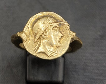Alexander The Coin Ring: Gold Plated, Size 8US