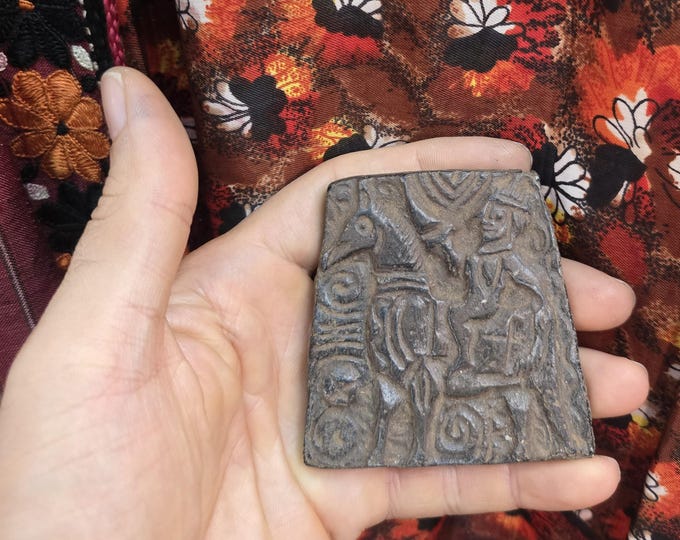 2000 B.C Ancient Sumerian King Gilgamesh Ride Horse Intaglio Ancient Stone