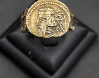 Cicra 7th-8th B.C Century Greek King Gold Plated Ancient Ring
