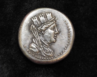 6th Century BC Roman Crown King Soild Silver Antique Rare Big Coin