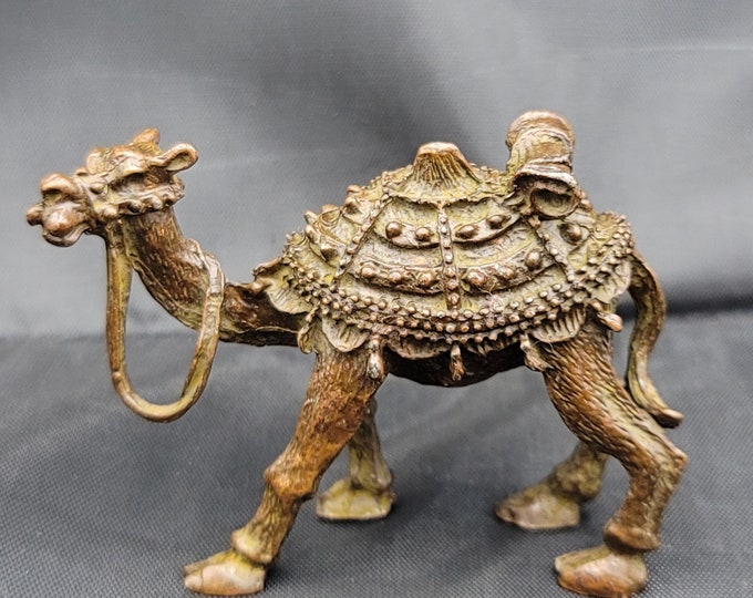 Beautiful Antique Afghan Near Eastern Bronze Camel Carved Art Deco Museum Quality