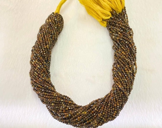 1 Strand 36Cm Natural Tiger Eyes Gemstone Tinny Small Beads Top High Quality Gemstone 1-2mm Spacer Loose Bead Jewelry Supp