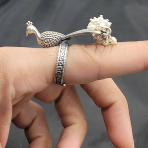 Vintage Sterling Silver Bird Ring: Adjustable Near Eastern Style
