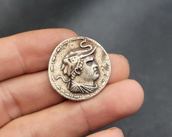 Ancient Roman Empire Silver Coin: 3rd-4th Century Antique