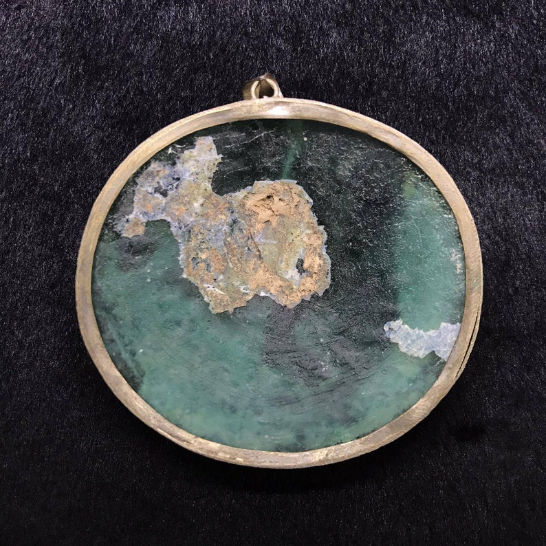 Wonderful Ancient Roman Glass Cicra 3rd Century Pendant With Super Patina