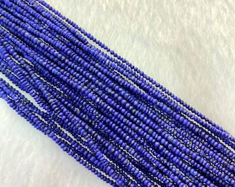 Lapis Lazuli Heishi Beads: 1-2mm Gemstone Spacer Beads, 36cm Strand