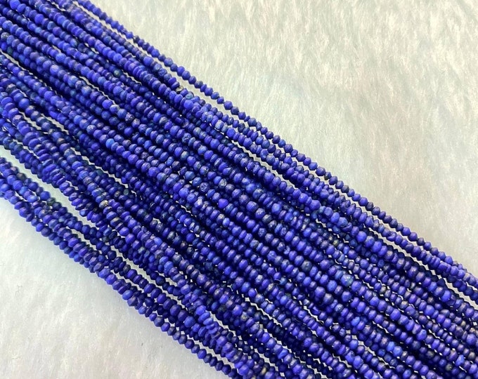 1 Strand 36Cm Natural Lapis Lazuli Tinny Small Seed Round Blue Heishi Top High Quality Gemstone 1-2mm Spacer Loose Bead Jewelry Supplies