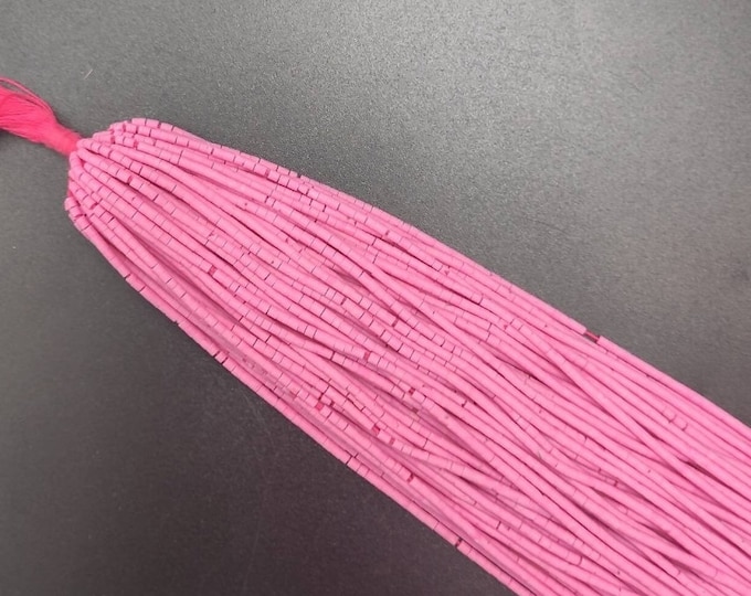 1 Strand 36Cm Pink Howlite Tinny Small Seed Round Blue Heishi Top High Quality Gemstone 1.5-2mm Spacer Loose Bead Jewelry Supplies