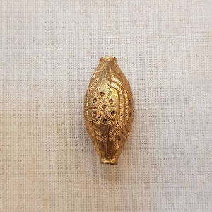 20k Gold Plated Sheet Over Wax Medium Size  Antique Squash Melon Shape Beads Pendant