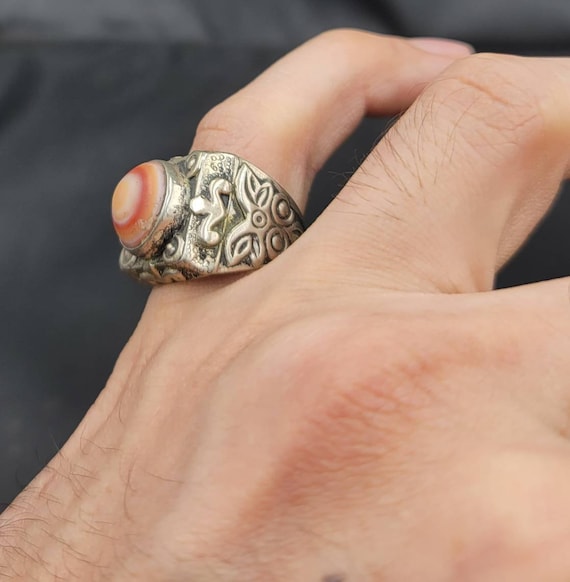 Amizing Ancient Unique Silver Ring With Evil Eyes… - image 2