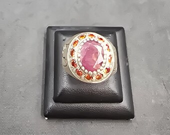 Vintage Sterling Silver Ruby Ring - Handmade Size 10