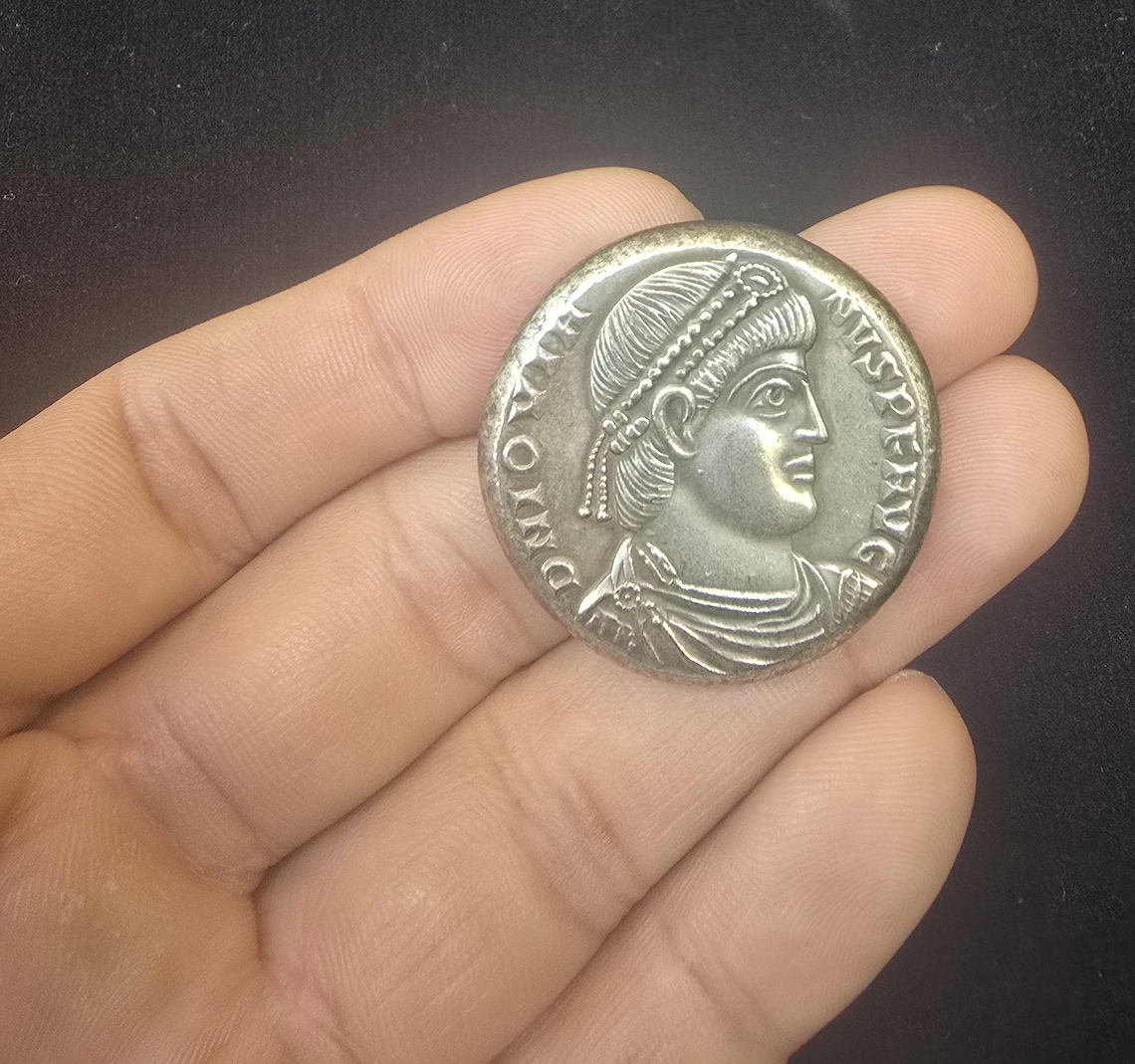 Редкая уникальная древняя цикра 15-го века Греческая империя подлинная серебряная королевская твердая антикварная монета 3 — изображение