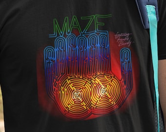 Maze T Shirt Vintage Funk Soul Band Digital Screen Print Graphic Black 100% Cotton Unisex Music Artist Tee