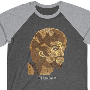 Raglan-T-Shirt, Baseball Raglan-T-Shirt, Gil Scott Heron, Funk, Soul-Jazz-Musik-Grafikdruck, Unisex Band-Shirt