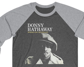 Raglan Tee, Donny Hathaway T Shirt, Baseball Raglan T Shirt, 70s, 80s, Funk, Disco, Soul, Music Graphic Print, Unisex Band shirt