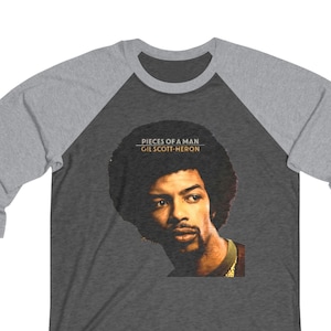 Raglan-T-Shirt, Baseball Raglan-T-Shirt, Gil Scott Heron, Funk, Soul-Jazz-Musik-Grafikdruck, Unisex Band-Shirt