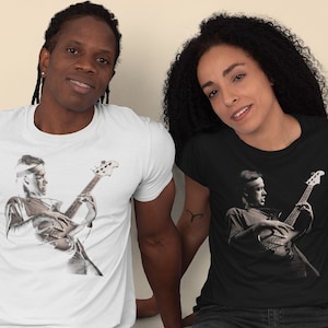 Jaco Pastorius T Shirt, Vintage Rock Band Tee, Bass Guitar Graphic Print, Unisex Retro Jazz, Funk, Soul, Rock Music Artist Band Tee